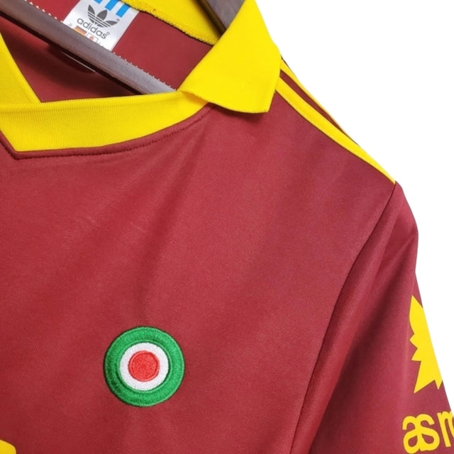 Camisa Retrô Barcelona I 1991/1992 - Adidas Masculina - Vermelha com detalhes em amarelo