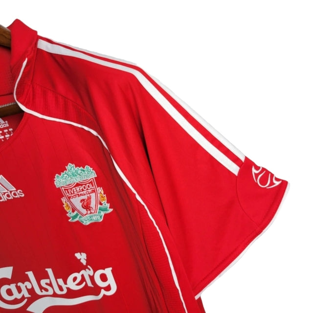 Camisa Retrô Liverpool I 2006/2007 - Masculina Adidas - Vermelha com detalhes em branco