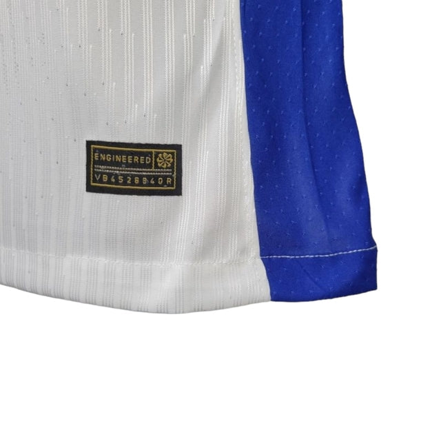 Camisa Chelsea II 24/25 - Jogador Nike Masculina - Branca com detalhes em azul e laranja