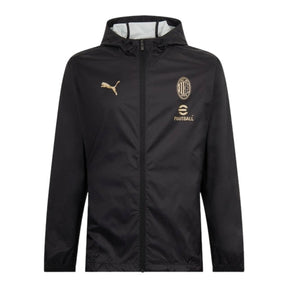 Jaqueta Corta-Vento AC Milan Treino 24/25 - Masculina Puma - Preta