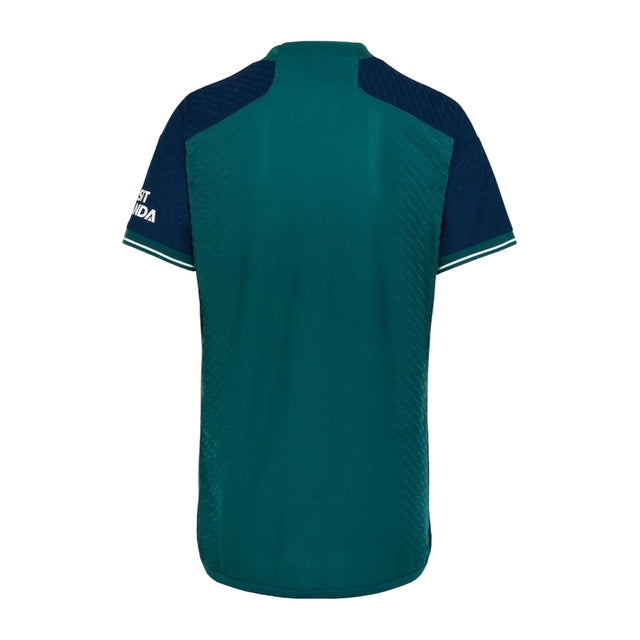 Camisa Arsenal III 23/24 - Torcedor Adidas Feminina - Verde com detalhes em azul