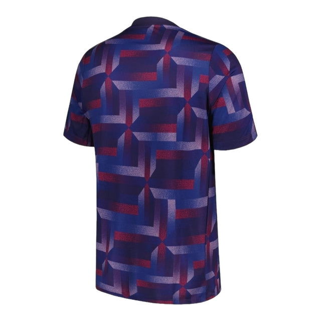 Camisa Seleção da Inglaterra Pré-jogo II 24/25 - Torcedor Nike Masculina - Roxa com detalhes em azul e vermelho