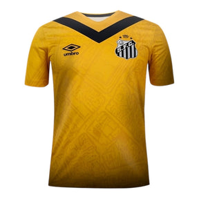 Camisa Santos III 24/25 - Torcedor Umbro Masculina - Amarela com detalhes em preto