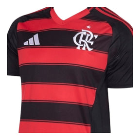 Camisa Flamengo I 25/26 - Torcedor Adidas Masculina - Preta e vermelha