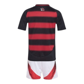 Kit Infantil Flamengo I 25/26 - Adidas - Vermelho e preto