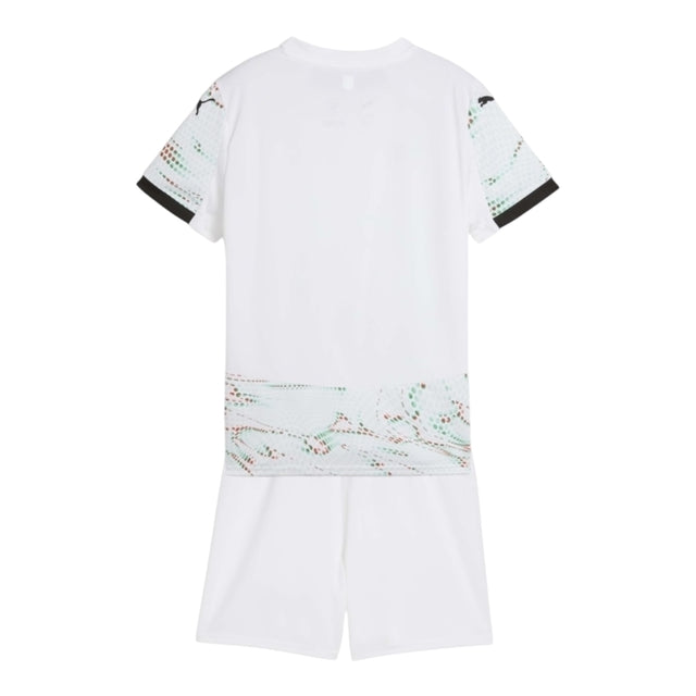 Kit Infantil Seleção Portugal II 25/26 - Puma - Branco com detalhes em verde e vermelho