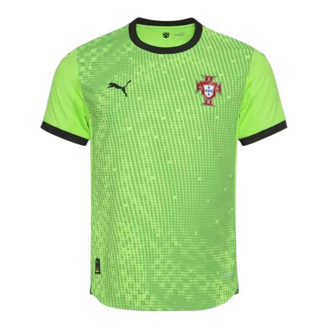 Camisa Seleção Portugal Goleiro 25/26 - Torcedor Puma Masculina - Verde com detalhes em preto