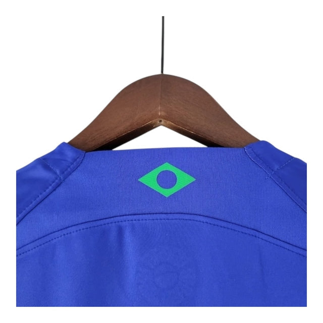 Camisa Retrô Seleção Brasileira II 2022/23 - Masculina Nike - Azul com detalhes em verde
