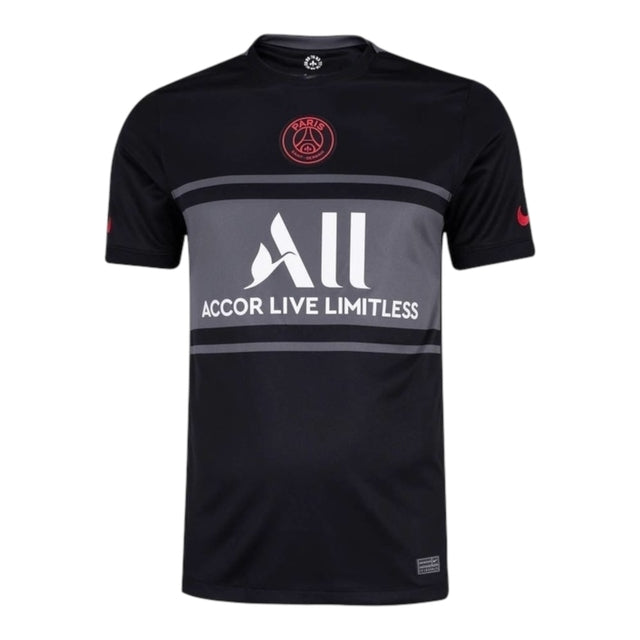 Camisa Retrô Paris Saint-Germain III 21/22 - Masculina Nike - Preta