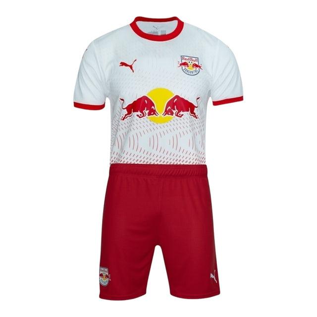 Kit Infantil Red Bull Bragantino I 25/26 - Puma - Branco e vermelho