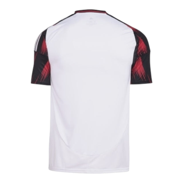 Camisa Flamengo II 25/26 - Torcedor Adidas Feminina - Branca com detalhes em vermelho e preto