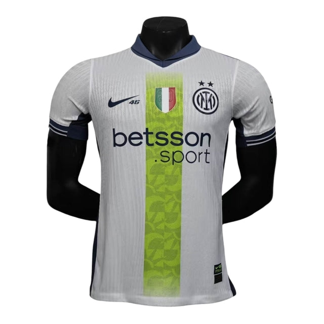 Camisa Inter de Milão Edição especial Valentino Rossi II 24/25 - Jogador Nike Masculina - Branca com detalhes em azul