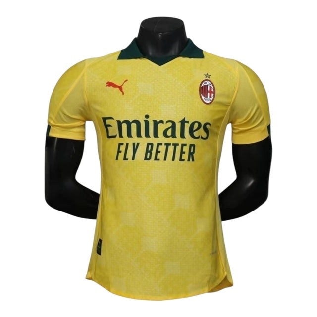 Camisa AC Milan III 25/26 - Jogador Puma Masculina - Amarela com detalhes em verde