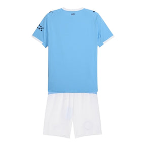 Kit Infantil Manchester City I 25/26 - Puma - Azul e branco