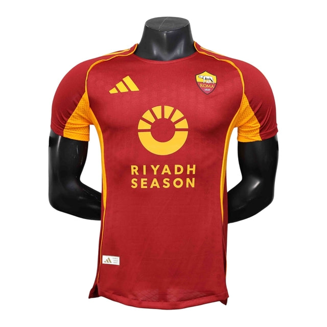 Camisa Roma I 25/26 - Jogador Adidas Masculina - Vermelha com detalhes em amarelo