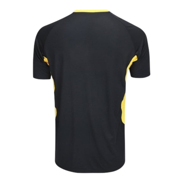 Camisa Santos Treino 25/26 - Torcedor Umbro Masculina - Preta com detalhes em amarelo