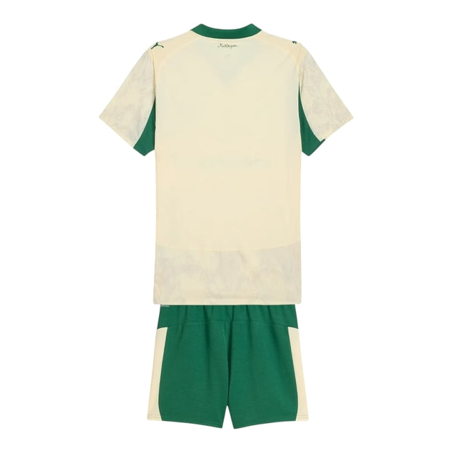 Kit Infantil Palmeiras Edição especial Mundial de Clubes Goleiro 25/26 - Puma - Bege e verde