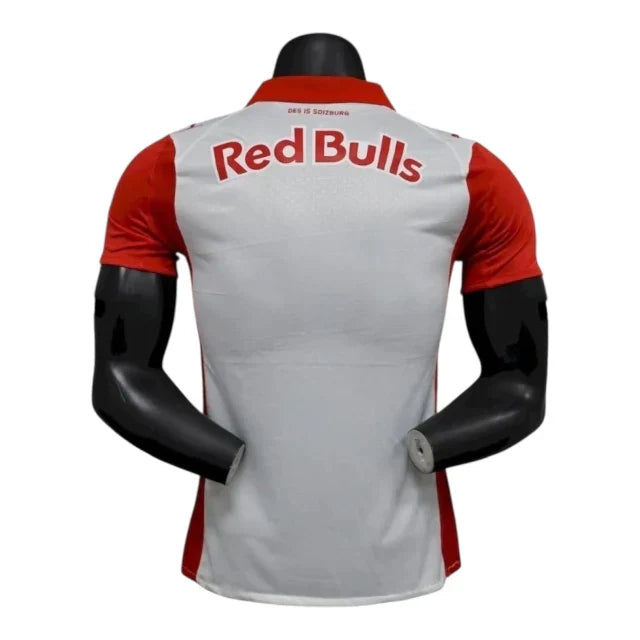 Camisa Red Bull Salzburg I 25/26 - Jogador Puma Masculina - Branca e vermelha