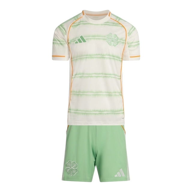 Kit Infantil Celtic III 25/26 - Adidas - Branco e verde