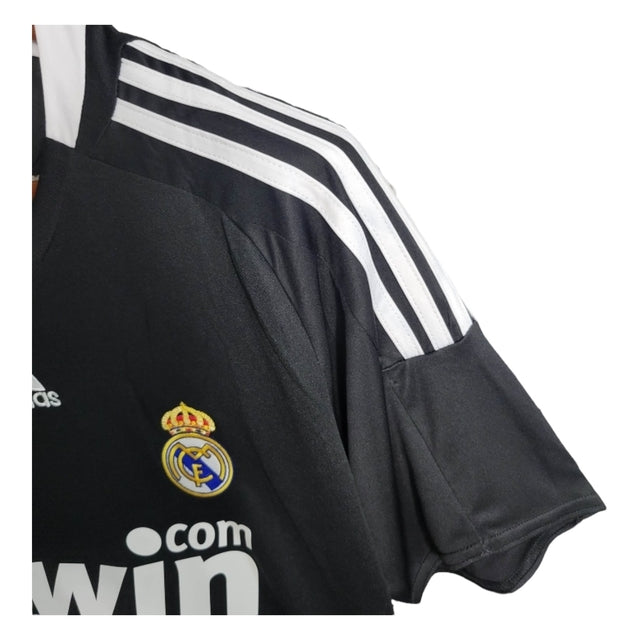 Camisa Retrô Real Madrid II 08/09 - Masculina Adidas - Preta com detalhes em branco