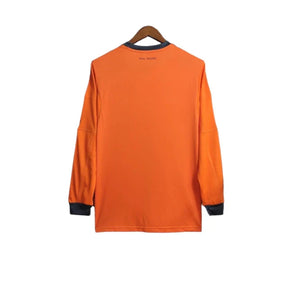 Camisa Retrô Real Madrid II 13/14 manga longa - Masculina Adidas - Laranja com detalhes em cinza