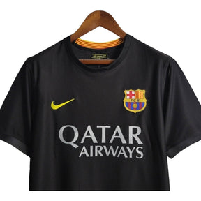 Camisa Retrô Barcelona III 13/14 - Masculina Nike - Preta com detalhes em amarelo e vermelho