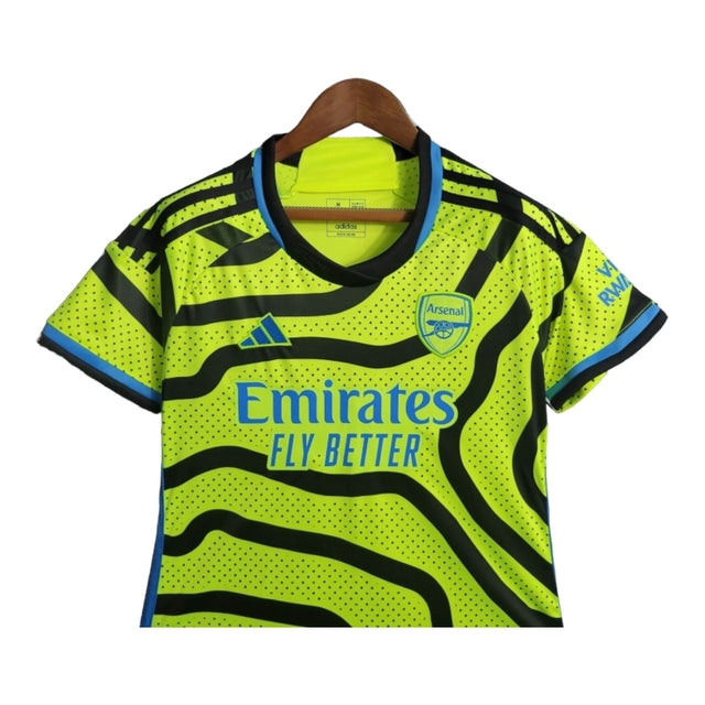 Camisa Arsenal II 23/24 - Torcedor Adidas Feminina - Verde com detalhes em preto e azul