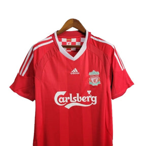 Camisa Retrô Liverpool Edição Champions League I 2008/2009 - Adidas Masculina - Vermelha com detalhes em branco