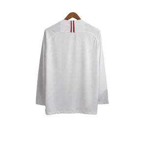 Camisa Retrô Paris Saint German Edição Champions League 2018/2019 manga longa - Masculina Jordan - Branca com detalhes em branco e vermelho e preto