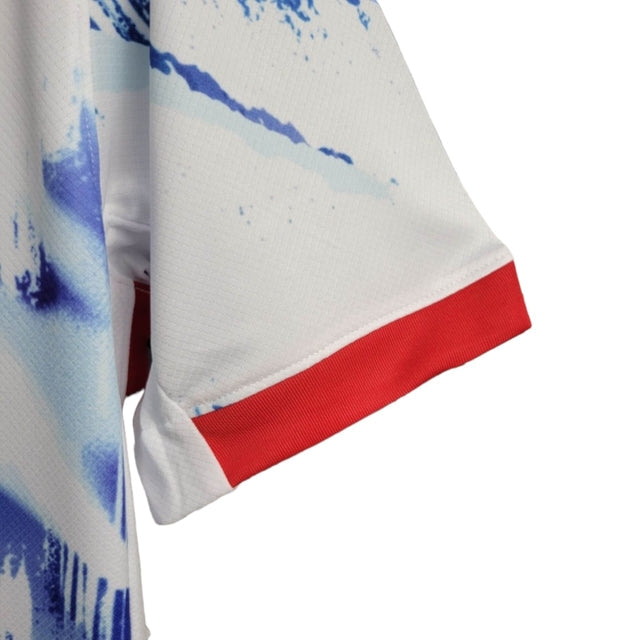 Camisa Seleção da Noruega II 24/25 - Torcedor Nike Masculina - Branca com detalhes em azul e vermelho