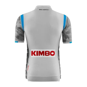 Camisa Retrô Napoli III 2019/20 - Masculina Kappa - Cinza com detalhes em azul