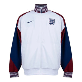 Jaqueta Corta-Vento Seleção Inglaterra I 24/25 - Masculina Nike - Branca com detalhes em azul e vermelho