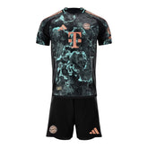 Kit Infantil Bayern de Munique II 24/25 - Adidas - Preto com detalhes em verde e marrom