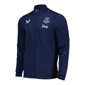 Jaqueta Corta-Vento Everton 24/25 - Masculina Castore - Azul com detalhes em amarelo