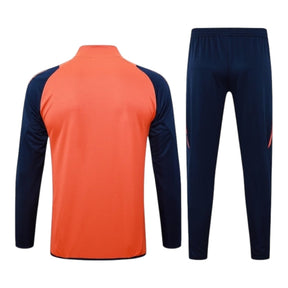Conjunto Manchester United Treino 24/25 - Masculino Adidas - Laranja e azul
