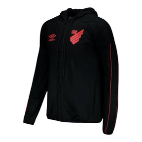 Jaqueta Corta-Vento Athletico Paranaense Treino 24/25 - Masculino Umbro - Preta com detalhes em vermelho
