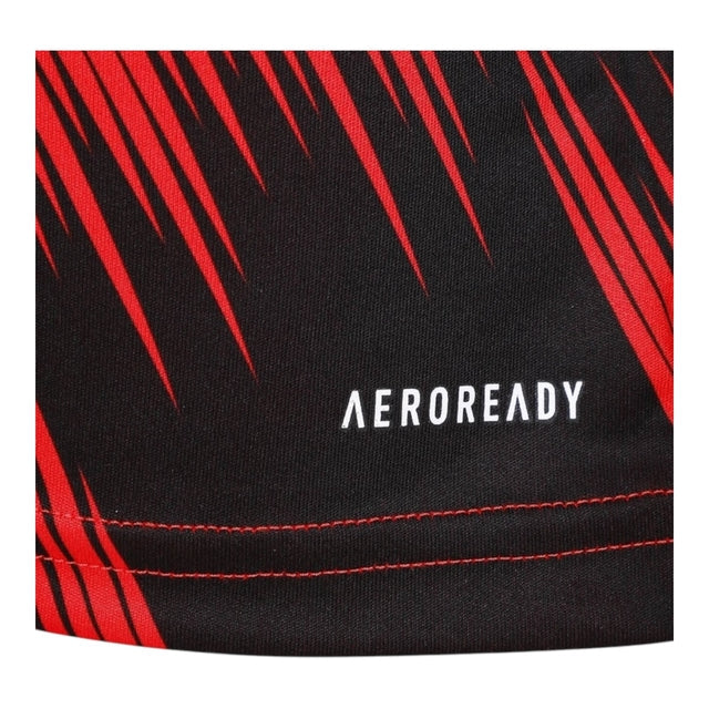 Camisa Flamengo Pré-jogo 25/26 - Torcedor Adidas Feminina - Vermelha e preta