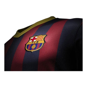 Camisa Retrô Barcelona I 2013/14 - Masculina Nike - Azul e vermelha com detalhes em amarelo