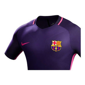 Camisa Retrô Barcelona II 2016/17 - Masculina Nike - Roxa com detalhes em rosa
