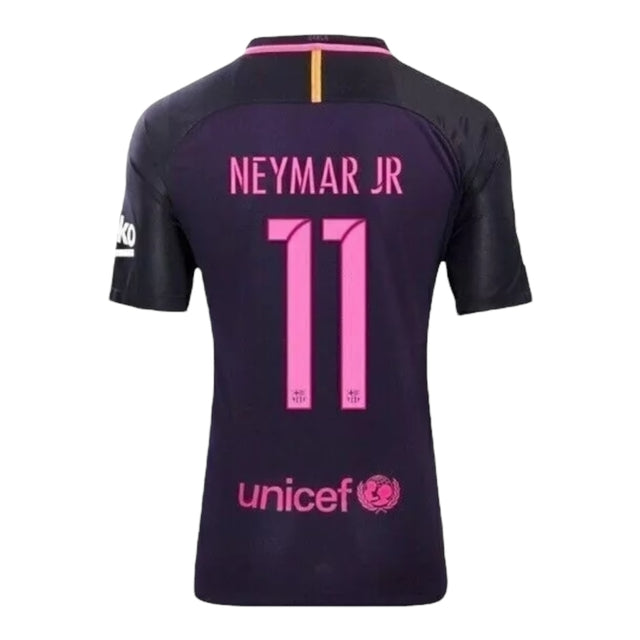 Camisa Retrô Barcelona II 2016/17 - Masculina Nike - Roxa com detalhes em rosa