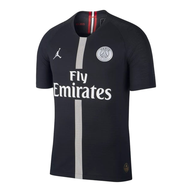 Camisa Retrô Paris Saint-Germain Champions League 2018/19 - Masculina Jordan - Azul com detalhes em vermelho