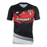 Camisa São Paulo Goleiro 25/26 - Torcedor New Balance Masculina - Preta com detalhes em branco e vermelho