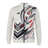 Jaqueta Corta-Vento São Paulo Pré-jogo 25/26 - Masculina New Balance - Branca com detalhes em preto e vermelho