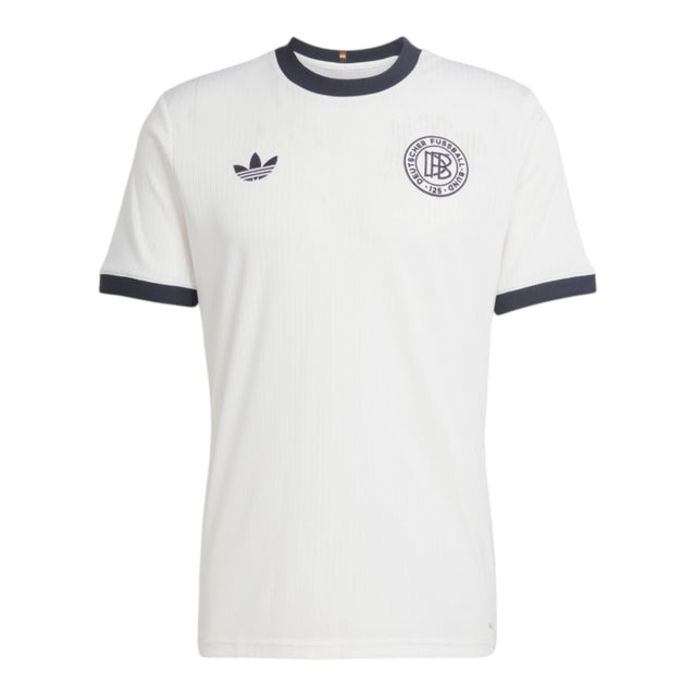 Camisa Seleção Alemanha Edição Aniversário 125 anos I 25/26 - Torcedor Adidas Masculina - Branca com detalhes em preto