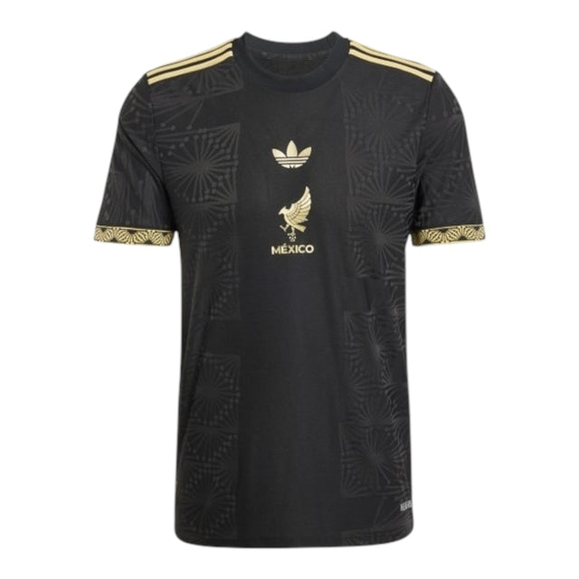Camisa Seleção México I 25/26 - Torcedor Adidas Masculina - Preta com detalhes em dourado