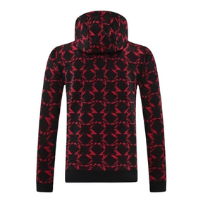 Jaqueta Corta-Vento Manchester United Treino - Masculina Adidas - Preta com detalhes em vermelho