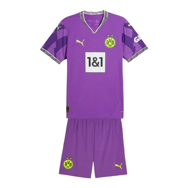 Kit infantil Borussia Dortmund Edição especial de Aniversário 25/26 - Puma - Roxo com detalhes em preto