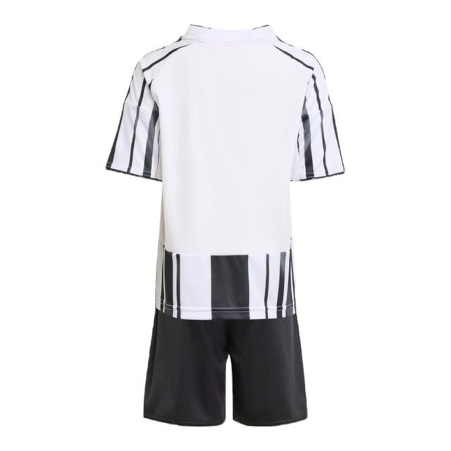 Kit infantil Juventus I 25/26 - Adidas - Preta e branca com detalhes em rosa