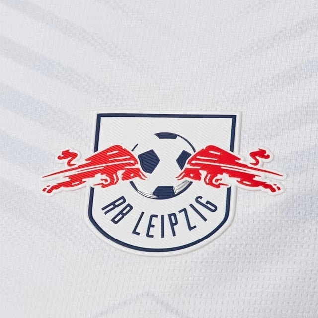 Camisa Red Bull Leipzig I 25/26 - Torcedor Puma Feminina - Branca com detalhes em vermelho