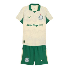 Kit Infantil Palmeiras Edição especial Mundial de Clubes Goleiro 25/26 - Puma - Bege e verde